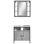 vidaXL Ensemble de meubles de salle de bain 2 Pièces Sonoma gris