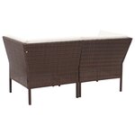 vidaXL Salon de jardin 8 Pièces avec coussins résine tressée marron