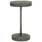 vidaXL Ensemble de bar jardin 3 Pièces gris poly rotin/bois massif acacia