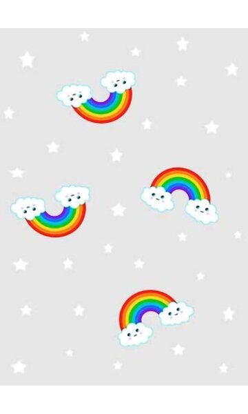 Tapis enfant RAINBOW 80 x 150 cm - Gris