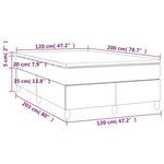 vidaXL Sommier à lattes de lit et matelas Gris foncé 120x200cm Velours