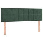 vidaXL Sommier à lattes de lit et matelas Vert foncé 140x200cm Velours