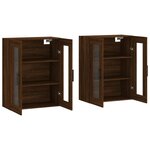 vidaXL Armoires murales 2 Pièces chêne marron bois d'ingénierie