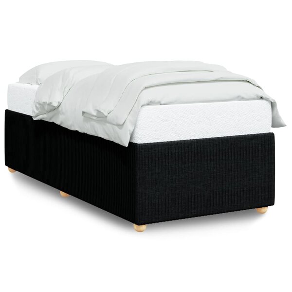 vidaXL Cadre de lit noir simple tissu