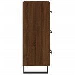 vidaXL Buffet Chêne marron 34 5x34x90 cm Bois d'ingénierie