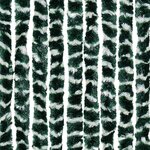 vidaXL Rideau anti-mouches vert et blanc 56x200 cm chenille