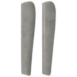 vidaXL Tête de lit avec oreilles Gris clair 163x23x118/128 cm Velours
