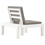 vidaXL Chaises de salon de jardin et coussins 4 Pièces Plastique Blanc