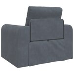 vidaXL Canapé Lit 2-en-1 Gris Foncé 98x71x83 cm Velours