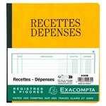 Piqûre 21x19cm Recettes-dépenses 80 Pages - Couleurs Assorties - X 5 - Exacompta
