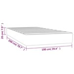 vidaXL Matelas de lit à ressorts ensachés Noir 100x200x20cm Similicuir