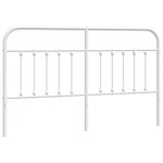 vidaXL Tête de lit métal blanc 180 cm
