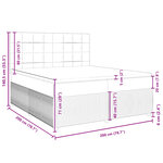 vidaXL Sommier à lattes de lit et matelas Bleu 200x200 cm velours