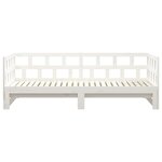 vidaXL Lit coulissant blanc bois de pin massif 2x(90x200) cm