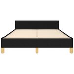 vidaXL Cadre de lit avec tête de lit Noir 120x200 cm Tissu