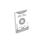 Paquet 100 Fiches Sous Film - Bristol Quadrillé 5x5 Non Perforé 125x200mm - Blanc - X 12 - Exacompta