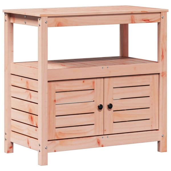 vidaXL Table de rempotage avec étagères bois massif de douglas