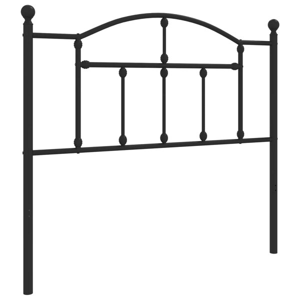 vidaXL Tête de lit métal noir 100 cm