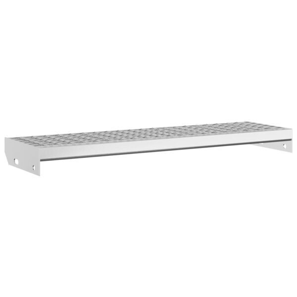 vidaXL Escalier en caillebotis 80x24x7 cm acier galvanisé