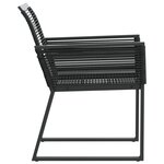 vidaXL Chaises de jardin lot de 4 noir résine tressée