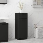 vidaXL Armoire de salle de bain Noir 32x34x90 cm Bois d'ingénierie