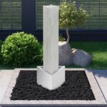 vidaXL Fontaine de jardin Argenté 37 7x32 6x110 cm Acier inoxydable
