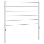 vidaXL Tête de lit métal blanc 100 cm