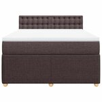 vidaXL Sommier à lattes de lit avec matelas Marron foncé 160x200 cm