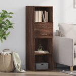 vidaXL Buffet haut chêne marron 40x42 5x124 cm bois d'ingénierie