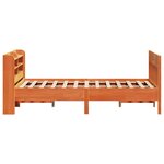 vidaXL Cadre de lit sans matelas cire marron 120x200cm bois pin massif