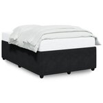 vidaXL Cadre de lit noir 120x190 cm velours