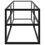 vidaXL Meuble TV noir avec verre trempé 140x40x40 cm