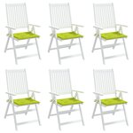 vidaXL Coussins de chaise de jardin lot de 6 vert vif 50x50x3 cm