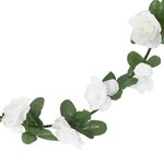 vidaXL Guirlandes de fleurs de Noël 6 Pièces blanc 240 cm