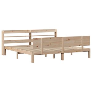 vidaXL Cadre de lit avec tête de lit 200x200 cm Bois de pin massif