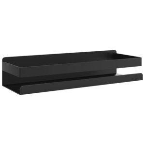 vidaXL Étagère de douche noir mat acier inoxydable 304 brossé