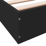 vidaXL Cadre de lit noir 160x200 cm bois d'ingénierie