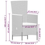 vidaXL Mobilier de salle à manger de jardin avec coussins 7 Pièces Noir