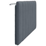 vidaXL Coussin de tête de lit gris foncé 160 cm velours