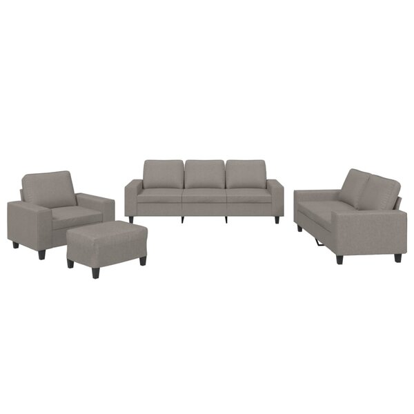 vidaXL Ensemble de canapés 4 Pièces taupe tissu