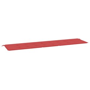 vidaXL Coussin de banc de jardin rouge 200x50x4 cm tissu oxford
