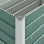 vidaXL Lit surélevé de jardin Acier galvanisé 100x40x45 cm Vert