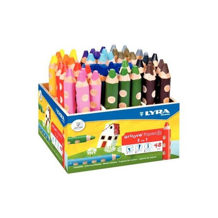 Pack de 48 crayons de couleur gros modules LYRA Groove Triple One