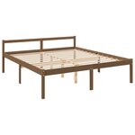vidaXL Lit pour personne âgée et tête de lit 200x200 cm bois massif