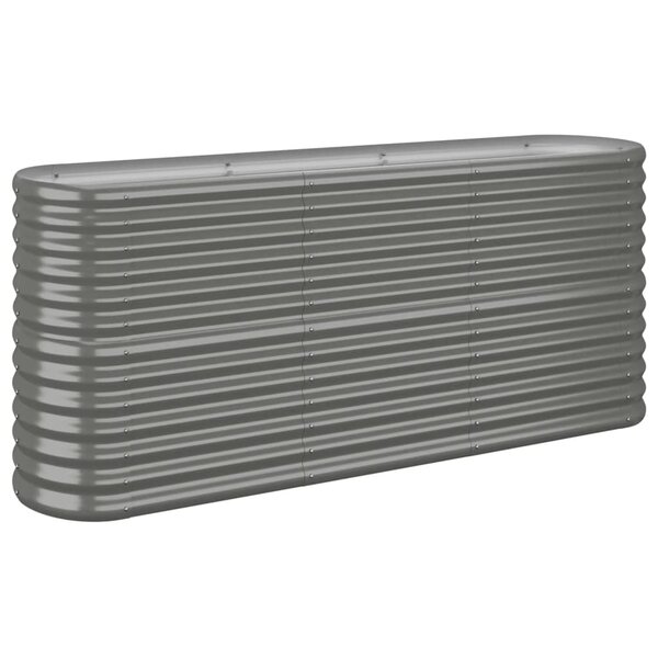 vidaXL Lit surélevé de jardin Acier enduit de poudre 152x40x68 cm gris