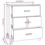 vidaXL Buffet 62x38x70 cm Bois d'ingénierie