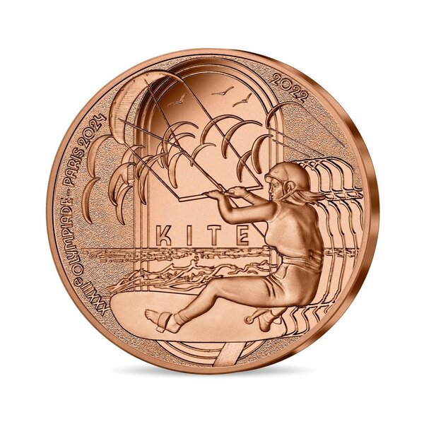 Jeux olympique de paris 2024 monnaie de 1/4€ - sports kite