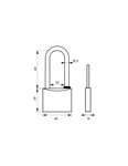 THIRARD - Cadenas à clé Mach 3  laiton  extérieur  anse 1/2 acier  40mm  2 clés