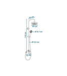 Rousseau colonne de douche avec robinet mitigeur mécanique timaru chrome