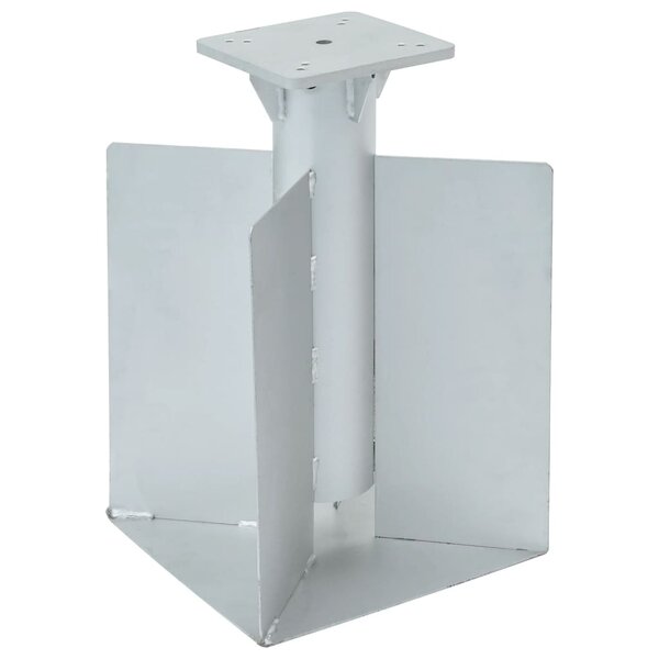 vidaXL Base de parasol enterré argenté 27 5x27 5x45 cm acier